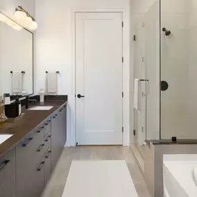 Penthouse with soaking tub and walk in shower