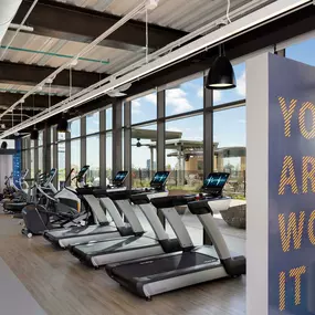 Fitness center with cardio equipment