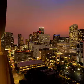 Penthouse balcony views skyline