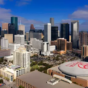 Skyline and toyota center