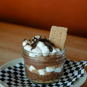 S'mores Pudding Jar Dessert