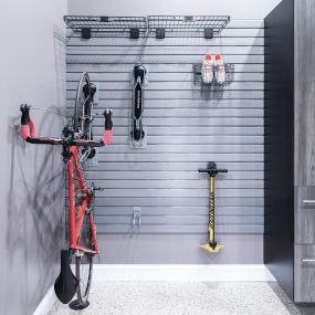 Bicycles, baskets, and shoes, Oh my! Slatwall  stores it all!