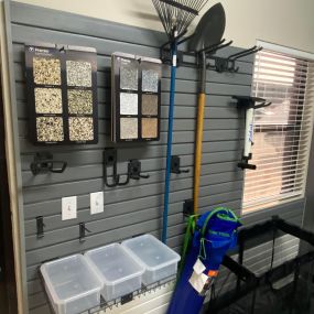 Garage storage including slatwall, hooks and accessories in Irmo, SC