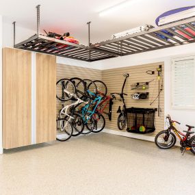 Need more space for your car in the garage? Make ONRAX over head storage a part of your garage makeover for more usable floor space.