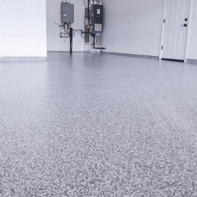 Durable and attractive; epoxy flooring with a decorative flake can help make your garage makeover a huge success!