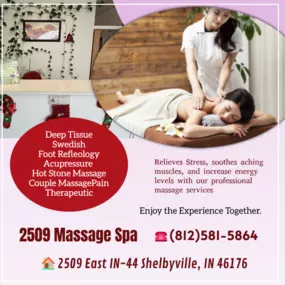 Asian Body Massage helps to relax the entire body, increases circulation of the blood and 
treats emotion, mind and spirit.