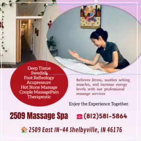 Massage techniques are commonly applied with hands, fingers, 
elbows, knees, forearms, feet, or a device. 
The purpose of massage is generally for the treatment of 
body stress or pain.