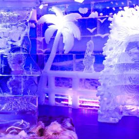 The whole inside has close to 90 tons of ice, with everything except for the ceiling and floor are made from ice! The minus5 ICEBAR is the coolest place in Las Vegas!