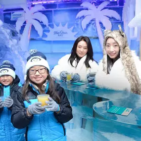 Bring the whole family for the COOLEST experience ever!  minus5 ICE BAR has specialty non-alcoholic drinks for the kids! Drink from glasses made from pure ice!