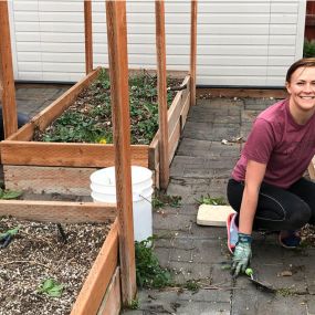 Volunteers help get planting started at Murray Greenhouse in Murray, Utah.