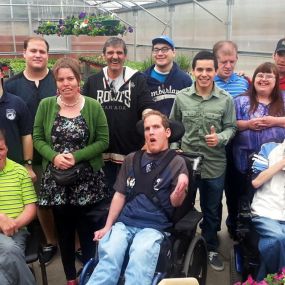 David Archuleta visiting Murray Greenhouse Foundation in Murray, Utah. Our program offers, learning, activities, skills, and social interaction for disabled young adults. We help support this non-profit with a viable greenhouse!