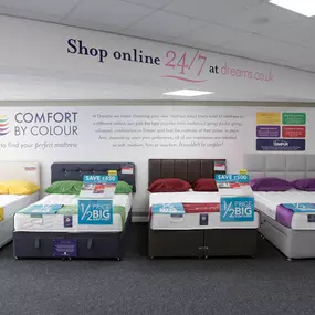 Beds range in-store