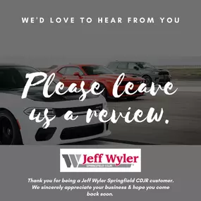 Welcome to Jeff Wyler Springfield Auto Mall - serving Columbus, Dayton and Springfield, Ohio - visit our website at  www.JeffWylerSpringfield.com or call and schedule your test drive: 937-325-4601 - NEW CARS DAILY!