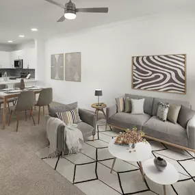 open concept floor plans at Camden Northpointe Apartments in Tomball, Tx