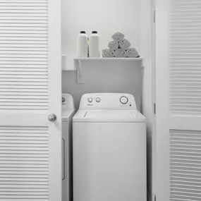 Full-size washer and dryer included at Camden Northpointe Apartments in Tomball, Tx