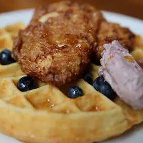 Chicken and waffle at Wilson NYC