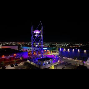 LIFTOFF is a slow-moving observation tower type ride that lifts riders to heights in excess of 100 feet.