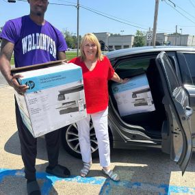 Love giving back to the community! We were able to donate 4 de-commissioned HP printers to New Living Word Ministries and school! Bro Jerry Baldwin is a wonderful customer at our Ruston office and we are proud to support him and his ministries!!