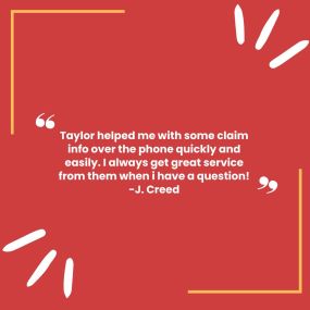 Another week of helping our amazing customers is in the books! ⭐️

Thank you Jason for putting your trust in our team for your insurance needs! Taylor is always happy to help assist with claims to make it a smooth process so we can get you back on the road! ????