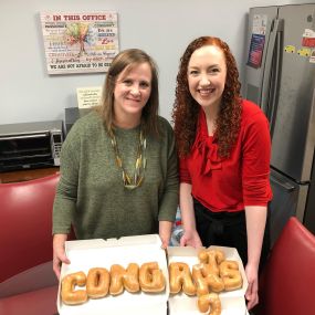 Congrats on 2 years, Rachel & Sara!