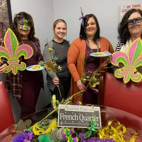 A little late Mardi Gras King Cake and celebration in the office since we could not get here last week! So glad the ice is melting and we are back to normal! Call the office if you have a claim to file! 318-255-6301!