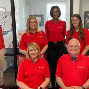 Exciting news to announce! Kim Dupree State Farm is opening another State Farm agency serving El Dorado and south Arkansas! Lots and work and preparation has gone into opening this office!! I am honored that State Farm chose me for this opportunity! There will be no change in our Ruston agency! Pictured is the El Dorado team and then the Ruston team and then everyone together!! 
(Not pictured- Keri, Adam & Anna) And ole Jake had to get in the picture!