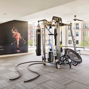 Fitness center with cardio and free weights