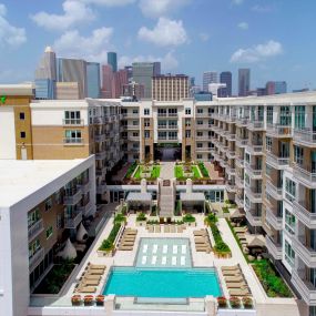 With resort style pool and activity courtyard