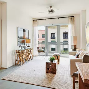 Living room with dining space