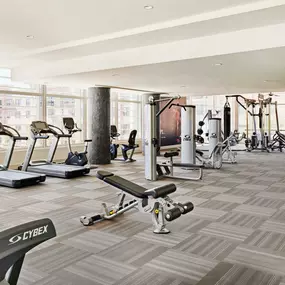 Fitness center with cardio equipment