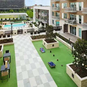 Amenity deck outdoor gaming courtyard