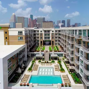 With resort style pool and activity courtyard