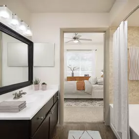 Camden Aventura Apartments in Aventura Florida En-Suite Bathroom