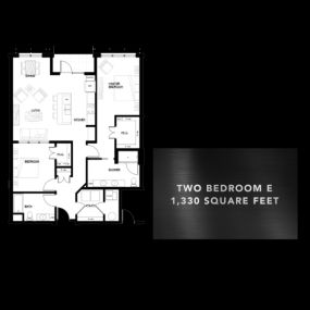 Two Bedroom E 1,330 Square Feet