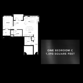 One Bedroom C 1,093 Square Feet