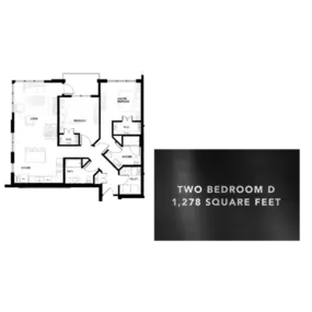 Two Bedroom D 1,278 Square Feet