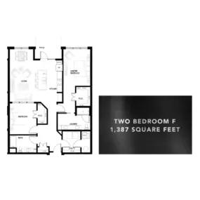 Two Bedroom F 1,387 Square Feet