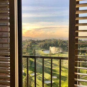 View of the Golf Course through the hotel window.