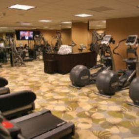 Pacific Palm Resort Gym with a variety of gym equipment.