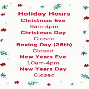 Holiday Hours