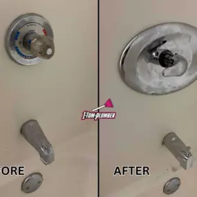 Tub Faucet Replacement Before & After