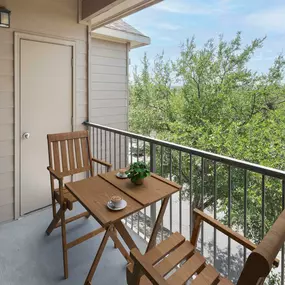 Private balcony with storage at Camden Stoneleigh