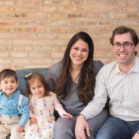 Dr. Olivia Lares- Dentist at Berwyn Dental Connection IL with her family.