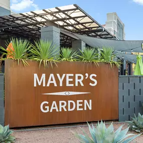 Local restaurant, Mayer's Garden, across the street from Camden Henderson