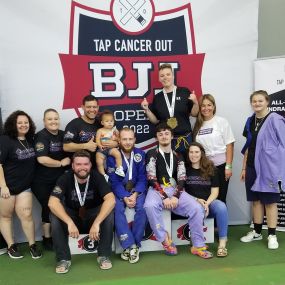 Tap Cancer Out BJJ where Gonzalez Grappling Team participates in charity tournaments to raise money for a great cause.