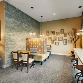 community workspace with wireless printer at Camden Lincoln Station Apartments in Lone Tree, CO
