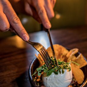 Fresh burrata and house-made chips