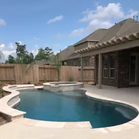 Backyard Pool With Spa