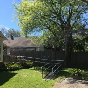 The Amramp Birmingham, Alabama team installed this wheelchair ramp on a beautiful spring day in Montgomery, AL to provide access to the driveway.