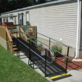 This Birmingham homeowner now has easy access to the back deck with this Amramp modular wheelchair ramp.